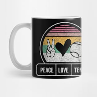 Peace Love Tennis Cute Design for men Women Teen Little Girl Mug